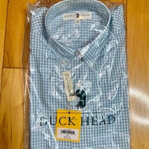Duck Head Men’s Long Sleeve Button Down Shirt | Medium | Sky Blue | NWT